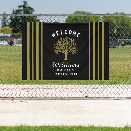 白黒金ゴールドロードトリップファミリー懇親会ツリー 横断幕 (インサイチュ)