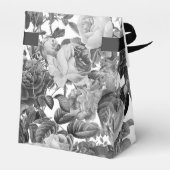 白黒金ゴールドヴィンテージフローラモノグラム結婚ズ フェイバーボックス (裏面サイド)