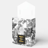 白黒金ゴールドヴィンテージフローラモノグラム結婚ズ フェイバーボックス (オープン)