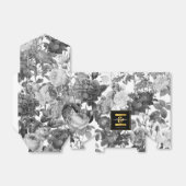 白黒金ゴールドヴィンテージフローラモノグラム結婚ズ フェイバーボックス (折り畳みなし)