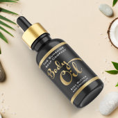 白黒金ゴールド体油ボトルラベル ラベル