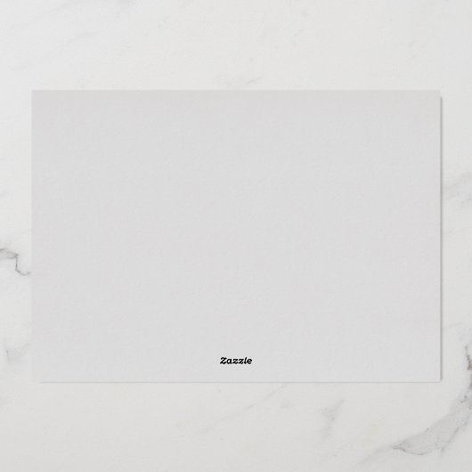 白黒金ゴールド写真卒業招待状カード 箔招待状 (裏面)