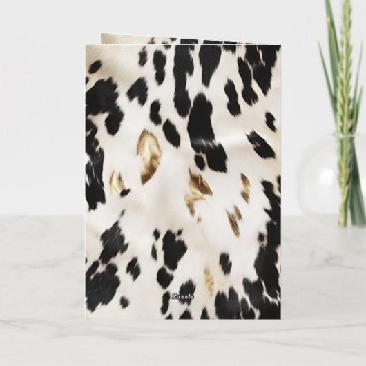 白黒金ゴールド南西コウィド誕生日 カード (裏面)