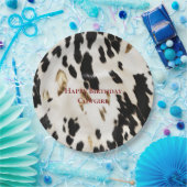 白黒金ゴールド南西コウィド誕生日 ペーパープレート (パーティー)