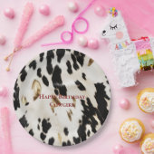 白黒金ゴールド南西コウィド誕生日 ペーパープレート (パーティー)