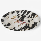 白黒金ゴールド南西コウィド誕生日 ペーパープレート (アングル)