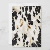 白黒金ゴールド南西コウィド誕生日 招待状 (裏面)