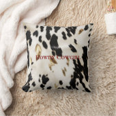 白黒金ゴールド南西女性のカーボーイ牛駆体 クッション (ブランケット)