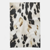 白黒金ゴールド南西部コウィド キッチンタオル (縦)