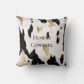 白黒金ゴールド南西部コウィド クッション (正面)