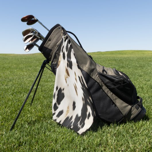 白黒金ゴールド南西部コウィド ゴルフタオル (グリーン)