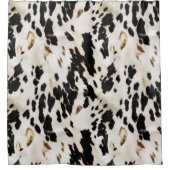 白黒金ゴールド南西部コウィド シャワーカーテン (正面)