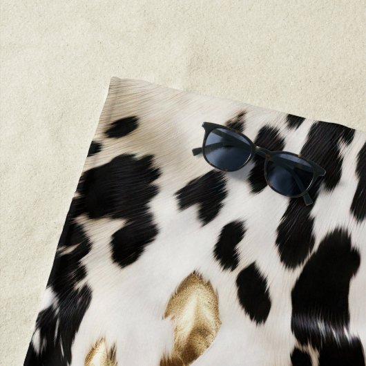 白黒金ゴールド南西部コウィド ビーチタオル (インサイチュ)