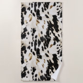 白黒金ゴールド南西部コウィド ビーチタオル (正面)