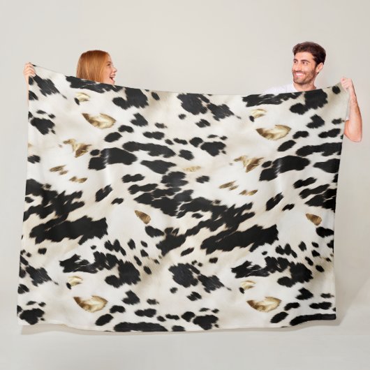 白黒金ゴールド南西部コウィド フリースブランケット (インサイチュ)