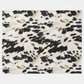 白黒金ゴールド南西部コウィド フリースブランケット (正面(横))