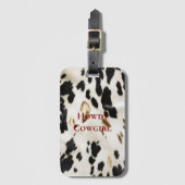 白黒金ゴールド南西部コウィド ラゲッジタグ (正面縦)