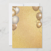 白黒金ゴールド大学院キャップディシレイションパーティー 招待状 (裏面)