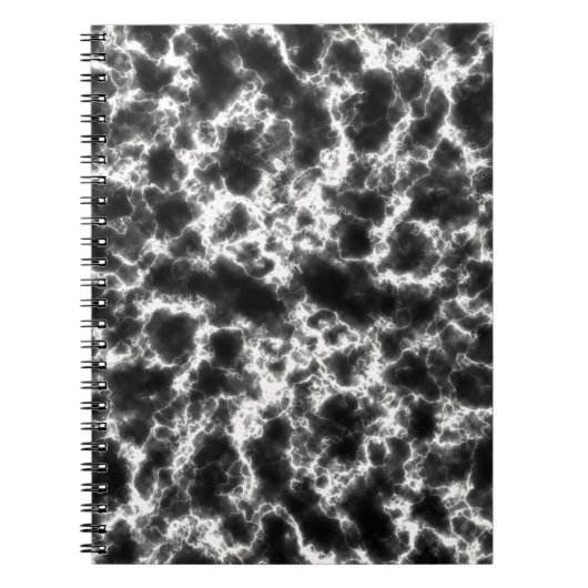 白黒金ゴールド大理石 ノートブック (正面)