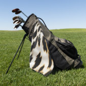 白黒金ゴールド女性のカーボーイ牛皮 ゴルフタオル (グリーン)