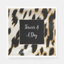 白黒金ゴールド女性のカーボーイ牛皮 スタンダードランチョンナプキン