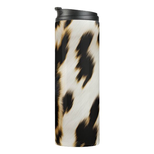 白黒金ゴールド女性のカーボーイ牛皮 タンブラー (回転右)