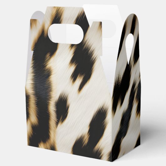 白黒金ゴールド女性のカーボーイ牛皮 フェイバーボックス (オープン)