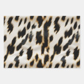 白黒金ゴールド女性のカーボーイ牛皮 ラッピングペーパーシート (正面)