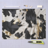 白黒金ゴールド女性のカーボーイ牛皮 薄葉紙 (クラフト)