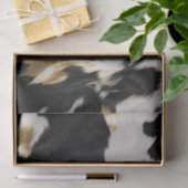 白黒金ゴールド女性のカーボーイ牛皮 薄葉紙 (ギフト)