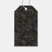 白黒金ゴールド星ゴシックパターン ギフトタグ (裏面)