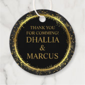 白黒金ゴールド星ゴシックパターン フェイバータグ (正面)