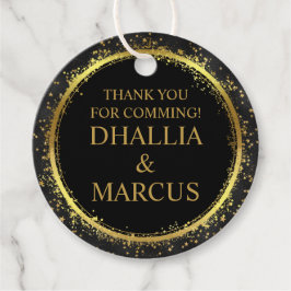 白黒金ゴールド星ゴシックパターン フェイバータグ