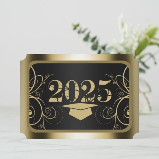 白黒金ゴールド枠卒業パーティー 招待状 (スタンド正面)