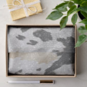 白黒金ゴールド牛アニマルプリントスパークル誕生日 薄葉紙 (ギフト)