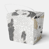 白黒金ゴールド牛アニマルプリントスパークル フェイバーボックス (裏面サイド)