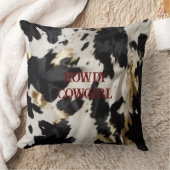 白黒金ゴールド牛革 クッション (ブランケット)