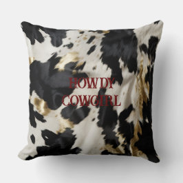 白黒金ゴールド牛革 クッション