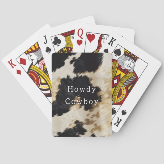 白黒金ゴールド牛革 トランプ (裏面)