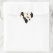 白黒金ゴールド牛革 ハートシール (バッグ)