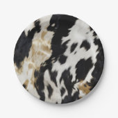 白黒金ゴールド牛革 ペーパープレート (正面)