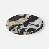 白黒金ゴールド牛革 ペーパープレート (アングル)