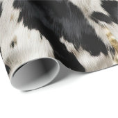 白黒金ゴールド牛革 ラッピングペーパー (ロールコーナー)