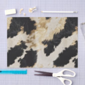 白黒金ゴールド牛革 薄葉紙 (クラフト)