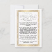 白黒金ゴールド結婚フレームの写真 サンキューカード (裏面)