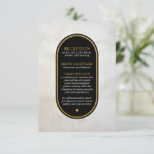 白黒金ゴールド結婚披露宴エンクロージャカード エンクロージャーカード (スタンド正面)