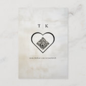 白黒金ゴールド結婚披露宴エンクロージャカード エンクロージャーカード (裏面)