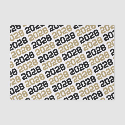 白黒金ゴールド繰り返し学年 薄葉紙 (正面)