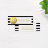 白黒金ゴールド美しいサロン割引クーポン (デスク)