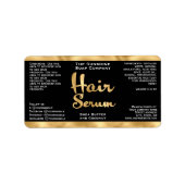 白黒金ゴールド美容液ボトルラベル ラベル (正面)